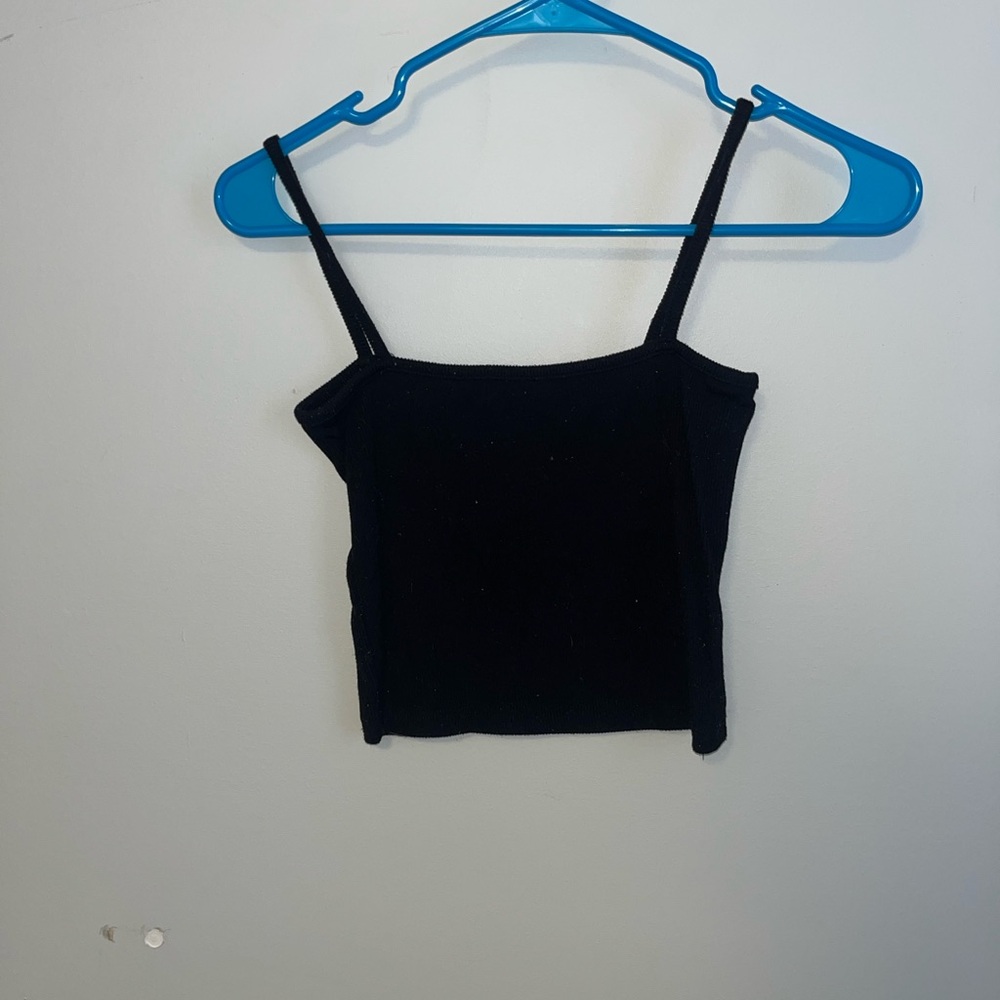 Brandy Melville Black Crop Camisole Top